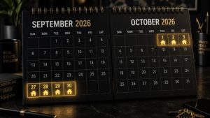 Calender with September & October